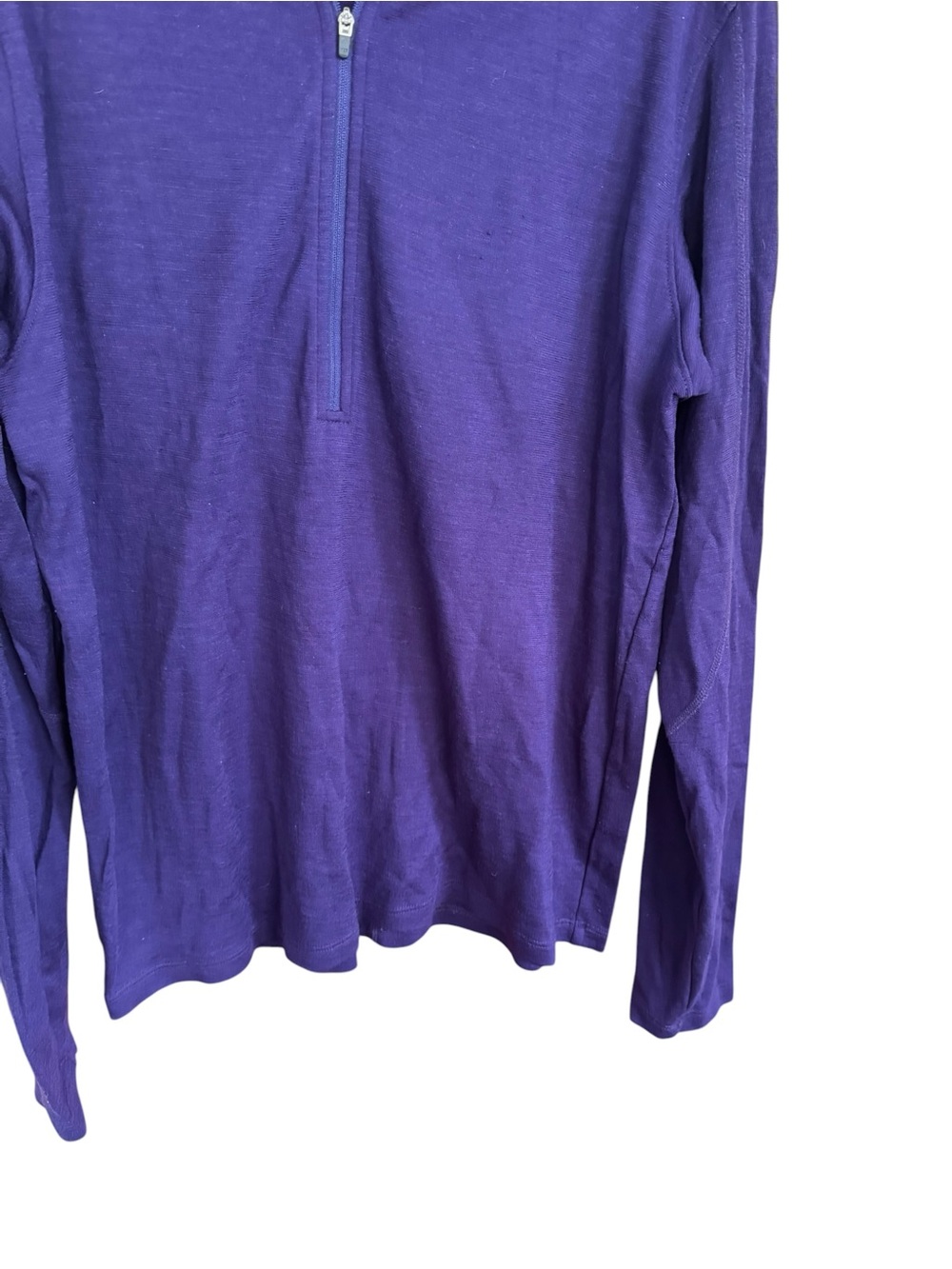 Ibex Merino Wool Base layer Quarter Zip Pullover size large , purple - Picture 4 of 6